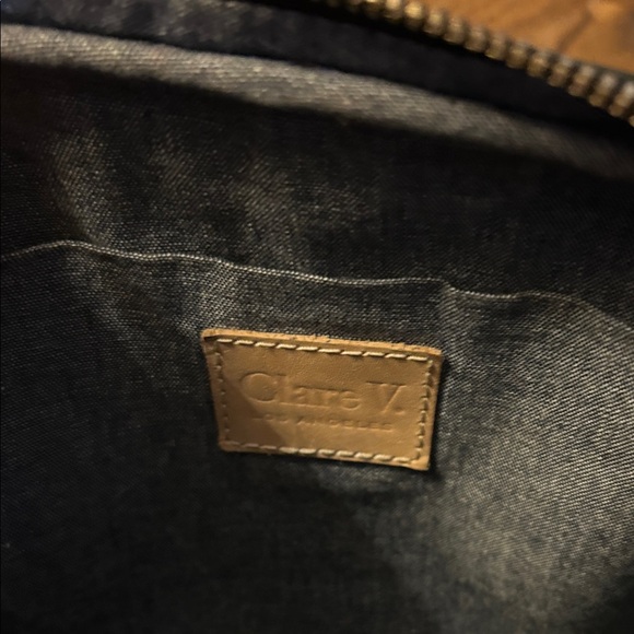 Clare V “Mirabel” Black Rustique Italian Leather Top-Handle Crossbody, NWT - Picture 3 of 3